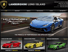 Tablet Screenshot of lamborghinilongisland.com
